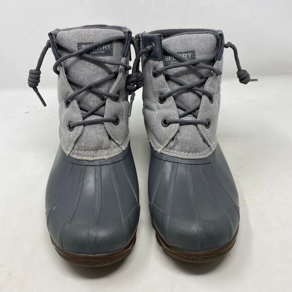 Sperry Grey Waterproof All Weather Duck Boots Shoes Womens Size 7 - Picture 3 of 8